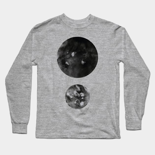 Black Minimal Dots Abstract Pattern. Long Sleeve T-Shirt by MinimalArchives